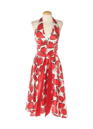 red vintage halterneck dress, brand: Vintage Dressing, condizioni: Ottime, taglia: M / IT 42 / EU 38, €25.00, €26.95 include la Protezione acquisti