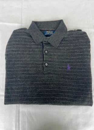 Polo Ralph Lauren gris à rayures | logo violet | Taille S, marca: Ralph Lauren, estado: Muy bueno, tamaño: S, 20,00 €, 21,70 € Protección al comprador incluida