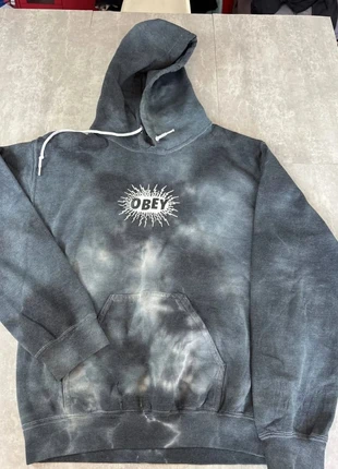 Sweat capuche OBEY gris/bleu taille S Streetwear tendance, marque: Obey, état: Très bon état, taille: S, 19,00 €, 20,65 € Protection acheteurs incluse