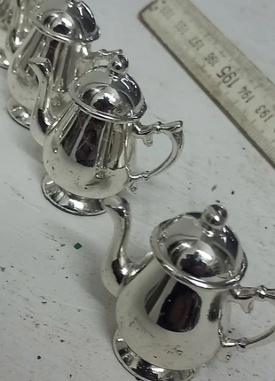 6 segnaposti vintage a forma di caffettiera in metallo argentato 4x4 cm, zustand: Sehr gut, 10,00 €, 11,20 € beinhaltet Vinted-Käuferschutz Pro