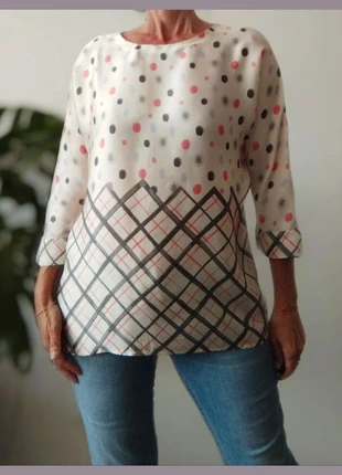 Blusa satinada, état: Très bon état, taille: XL / 42 / 14, 19,90 €, 21,60 € Protection acheteurs incluse