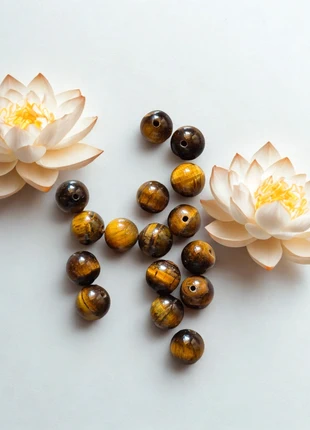 Lot 26 perles œil de tigre naturelle 8 mm (NAT8), brand: OEIL DE TIGRE, condizioni: Ottime, €3.00, €3.85 include la Protezione acquisti Pro