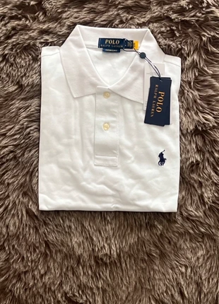 Polo Ralph Lauren blanc Homme L, logo cavalier bleu marine, merk: Ralph Lauren, staat: Nieuw met prijskaartje, maat: L, € 25,00, € 26,95 inclusief Kopersbescherming