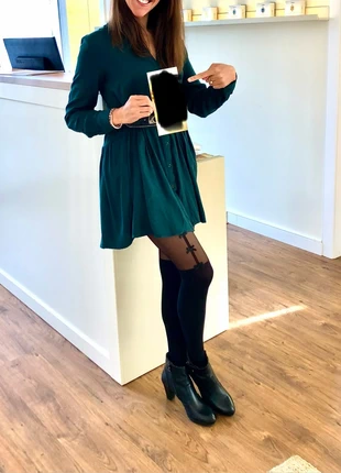 Vestido camisero verde -Stradivarius-, marque: Stradivarius, état: Neuf sans étiquette, taille: S / 36 / 8, 12,00 €, 13,30 € Protection acheteurs incluse