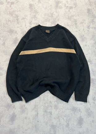 Chunky Baggy Knit Sweater Vintage Y2k old Retro Design v-neck striped, marca: Vintage Dressing, estado: Muy bueno, tamaño: L, 18,00 €, 19,60 € Protección al comprador incluida