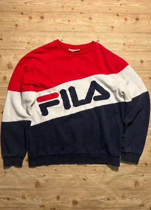 sudadera fila vintage tricolor estilo retro streetwear tendencia moda urbana 2025 outfit viral, marque: FILA, état: Très bon état, taille: L / 40 / 12, 5,89 €, 6,88 € Protection acheteurs incluse