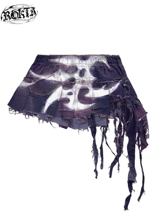 Purple and Silver Mini Skirt 1/1, marque: ROKTA, état: Neuf avec étiquette, taille: S / 36 / 8, 58,00 €, 61,60 € Protection acheteurs incluse
