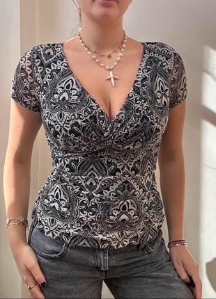 Grey milkmaid Y2K top, brand: Apt. 9, condition: Very good, size: XS / UK 4-6, £21.00, £22.75 includes Buyer Protection