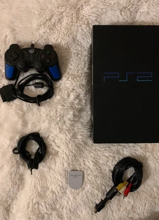 PS2 Fat Noire Complète + Manette BeToys + Carte Mémoire + Câbles, marca: PlayStation, estado: Muito bom, €55.00, €58.45 inclui Proteção do Comprador