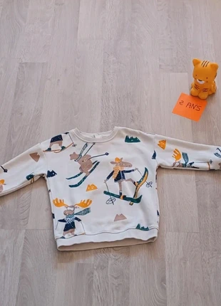 Sweat pull garçon motif animaux ski Gemo taille 24 mois, marque: Gémo, état: Bon état, taille: 24-36 mois / 92 cm, 1,90 €, 2,70 € Protection acheteurs incluse