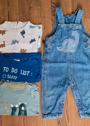 Lot salopette/sous-pull 12 mois, marke: Obaïbi, zustand: Sehr gut, größe: 12-18 Monate / 80, 3,00 €, 3,85 € inklusive Vinted-Käuferschutz