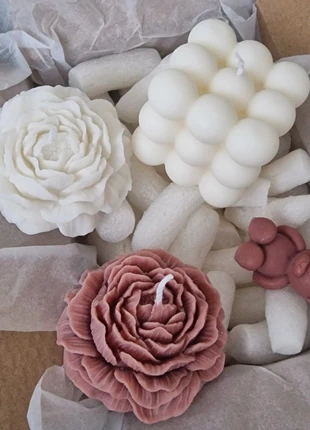 2x peony flower, 1 bubble cube 1 small tedy bear, brand: Soya, condition: New without tags, £6.80, £7.84 includes Buyer Protection Pro