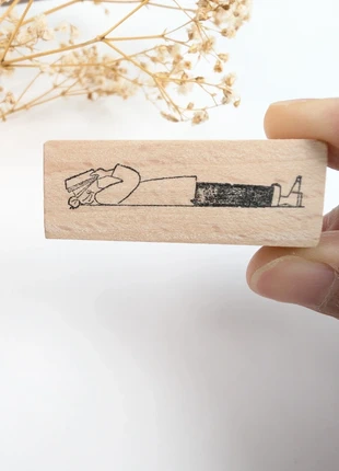 Wood Rubber Stamp Take a Break for Books, journal scrapbook notebook planner decoration, marque: art atelier, état: Neuf avec étiquette, 9,99 €, 11,19 € Protection acheteurs (Pro) incluse