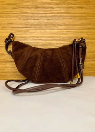 Brown Faux Suede Shoulder / Crossbody Bag – Adjustable Strap, Gold Details, condition: New with tags, £14.00, £15.40 includes Buyer Protection Pro