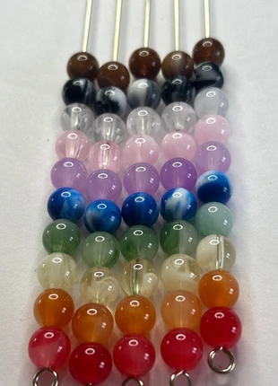 A708 lot de 50 perles marbrées 8mm acrylique, staat: Nieuw zonder prijskaartje, € 3,00, € 3,85 inclusief Kopersbescherming Pro