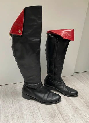 Mooie gave vintage leren laarzen, merk: Vintage Dressing, staat: Heel goed, maat: 39, € 37,49, € 40,06 inclusief Kopersbescherming