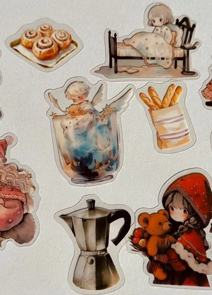 Stickers transparents vintage aesthetics effet illustration aquarelle personnages, brand: Stickers, condition: New with tags, €2.50, €3.33 includes Buyer Protection