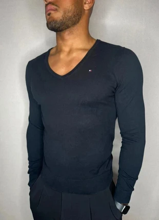 Pull à col V, Tommy Hilfiger, Noir, Taille L Homme, brand: Tommy Hilfiger, condition: Very good, size: L, €28.00, €30.10 includes Buyer Protection