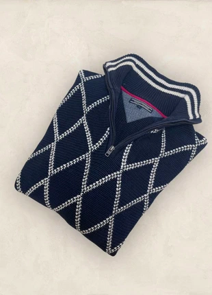 Demi-zip Tommy Hilfiger coton bleu marine, homme, taille M (3688) 1/4 zip, brand: Tommy Hilfiger, condition: Very good, size: M, €27.00, €29.05 includes Buyer Protection Pro