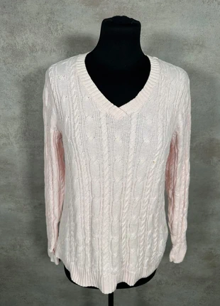 Pull Maille Torsadée Cable Knit Vintage Croft & Barrow rose clair coton taille M, brand: Vintage Dressing, condizioni: Ottime, taglia: M / IT 42 / EU 38, €3.00, €3.85 include la Protezione acquisti Pro