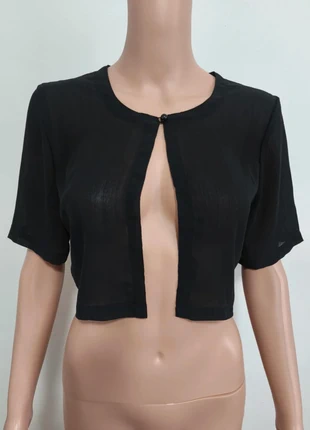 Boléro vintage transparent – Noir – Taille 38 – Création Maria Solenne, brand: Création Maria Solenne, condizioni: Ottime, taglia: M / IT 42 / EU 38, €8.95, €10.10 include la Protezione acquisti