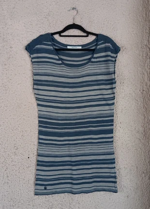 Robe Ikks taille 38 gris rayé bleu 100% coton coupe loose femme look bohème oldmoney, marque: IKKS, état: Très bon état, taille: M / 38 / 10, 8,00 €, 9,10 € Protection acheteurs incluse