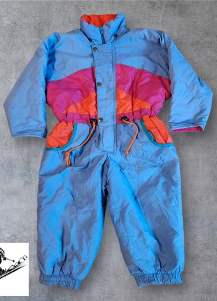 Combinaison de ski vintage pour enfant 4an bleu rose orange, état: Très bon état, taille: 4 ans / 104 cm, 15,00 €, 16,45 € Protection acheteurs incluse