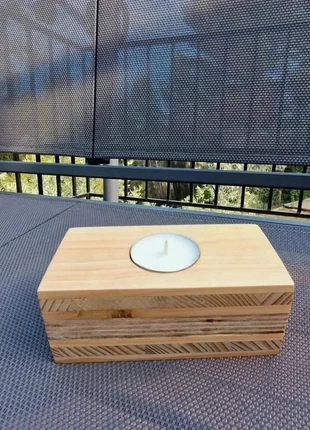 Bougeoir Cube en Bois Naturel | 3 Couches | Style Minimaliste, marca: Fait Main, estado: Nuevo sin etiquetas, 7,00 €, 8,05 € Protección al comprador incluida