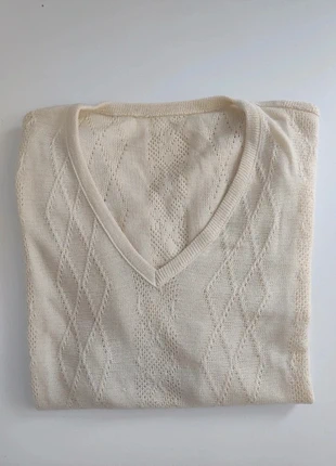 T-shirt fin maille jaune pastel crème femme taille 38, brand: Vintage Dressing, condizioni: Ottime, taglia: M / IT 42 / EU 38, €3.00, €3.85 include la Protezione acquisti