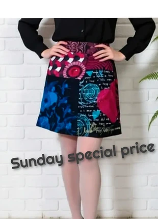 Gonna corta 100% cotone pesante autunno primavera, marca: Desigual, estado: Muito bom, tamanho: XS / 34 / 6, €8.99, €10.14 inclui Proteção do Comprador