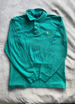 Polo à manches longues Ralph Lauren vert logo jaune M, marque: Ralph Lauren, état: Neuf sans étiquette, taille: M, 45,00 €, 47,95 € Protection acheteurs incluse