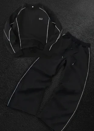 Ensemble Boston Sweat & Jogging Noir & Blanc - Streetwear Moderne - Taile M, marca: Vintage Dressing, estado: Muito bom, tamanho: M, €82.90, €87.75 inclui Proteção do Comprador