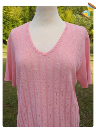 🎁Haut pull coloré femme tricot en coton rose blanc pastel vif t L 40 xl 42 vintage chic, marke: Vintage, zustand: Sehr gut, größe: L / 40 / 12, 9,80 €, 10,99 € inklusive Vinted-Käuferschutz