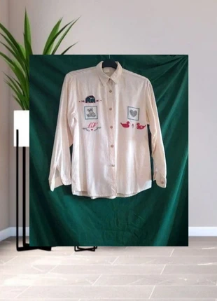 🌿Exclusiva y preciosa camisa marfil bordada 100% cotton corresponde TM/TL Edition limited cotton, marque: edition limited, état: Très bon état, taille: M / 38 / 10, 20,00 €, 21,70 € Protection acheteurs incluse