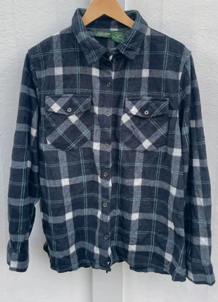 Stillwater Lumberjack Flannel Plaid Polaire shirt chemise grey black blue white Mens XL, marca: Stillwater, estado: Muito bom, tamanho: XL, €20.00, €21.70 inclui Proteção do Comprador