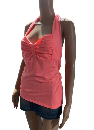 jane norman size 14 pink halter neck top - mcbling y2k vintage 2000s aesthetic cute, brand: Jane Norman, condition: Very good, size: XL / 14, £10.00, £11.20 includes Buyer Protection