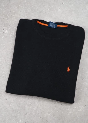 T-Shirt manches longues unis gaufré coton homme Ralph Lauren noir logo brodé - taille M, brand: Ralph Lauren, condition: Very good, size: M, €24.00, €25.90 includes Buyer Protection Pro