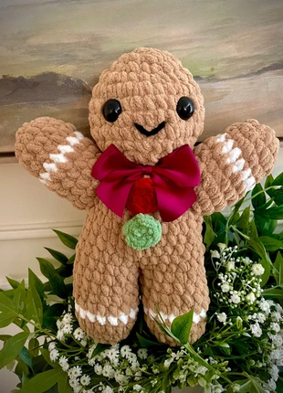 Amigurumi gingerbread man plush, brand: LittleDaintyLoops, condition: New without tags, size: L, £10.00, £11.10 includes Buyer Protection