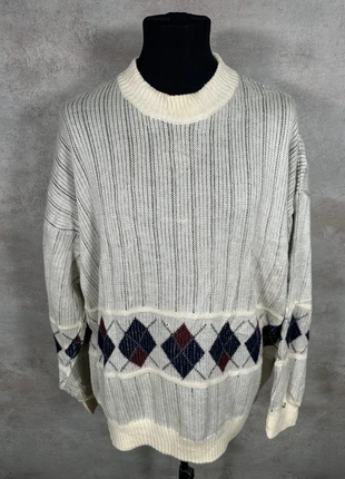 Pull Hiver Ethnic Vintage 80s 90s y2k St Michael gris clair rayé argyle taille 56, marque: Vintage Dressing, état: Très bon état, taille: XL, 30,00 €, 32,20 € Protection acheteurs (Pro) incluse