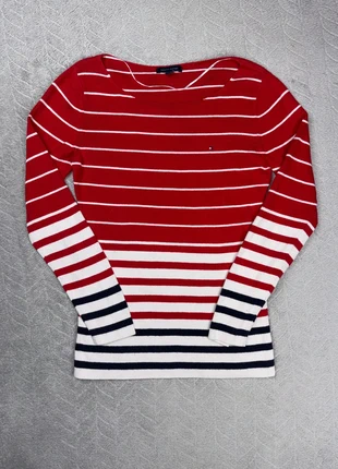 Pull Tommy Hilfiger taille M - col rond a rayure Vintage crew neck sweater - rouge, brand: Tommy Hilfiger, condition: Very good, size: M / 38 / 10, €14.90, €16.35 includes Buyer Protection