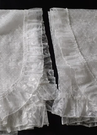 Pair of French vintage frilled window curtains-P2415, zustand: Sehr gut, größe: 149 cm und weniger, 4,99 €, 5,94 € beinhaltet Vinted-Käuferschutz Pro