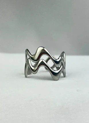 Bague Vagues Lignes Fluides Acier Inoxydable 304 Argenté Ajustable, marque: CHROME, état: Très bon état, taille: Ajustable, 7,20 €, 8,26 € Protection acheteurs (Pro) incluse