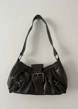 Sac baguette marron vintage – cuir PU – boucle rétro Y2K, brand: Tendance, condition: Very good, €25.00, €26.95 includes Buyer Protection