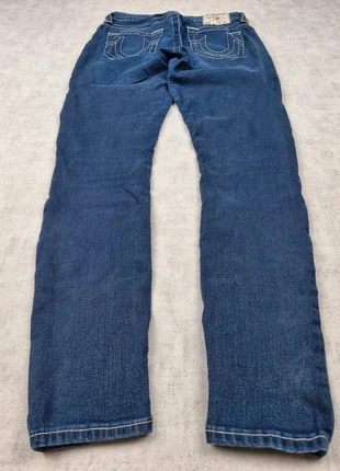 Jean True Religion Jenny Curvy Skinny Bleu Marine Couture Blanche, brand: True Religion, condition: Very good, size: XXXS / 30 / 2, €34.90, €37.35 includes Buyer Protection Pro