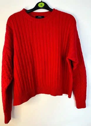 Jersey de punto Bershka rojo talla S-Oversize, merk: Bershka, staat: Heel goed, maat: M / 38 / 10, € 5,00, € 5,95 inclusief Kopersbescherming