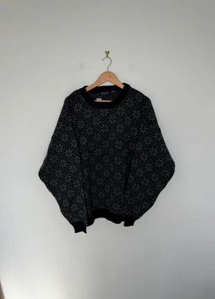 Pull en maille Van Heusen bleu marine motifs fleurs taille XL, brand: Vintage Dressing, condition: Very good, size: XL, €25.00, €26.95 includes Buyer Protection