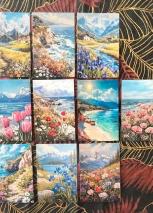 SALE! 10 ansichtkaarten 'Landschappen' achterzijde blanco, staat: Nieuw zonder prijskaartje, € 2,95, € 3,80 inclusief Kopersbescherming