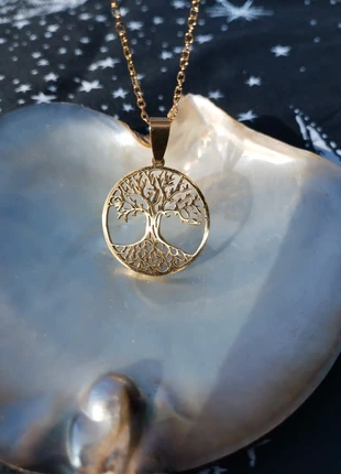 Collier Chaîne Pendentif Arbre De Vie Doré en Acier Inoxydable Bijoux Naturel Boheme Spirituel, brand: Bohemian, condition: Very good, €11.50, €12.78 includes Buyer Protection