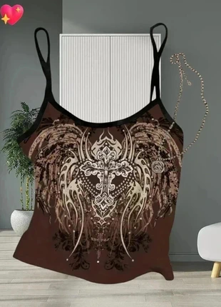 Débardeur rouge et noir style y2k gothique taille S (ref 71), brand: y2k, condition: New without tags, size: S / 36 / 8, €10.00, €11.20 includes Buyer Protection