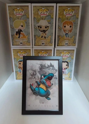 Affiche cadre pokémon Kaiminus Totodile 10x15cm, merk: Pokémon, staat: Heel goed, € 5,00, € 5,95 inclusief Kopersbescherming Pro